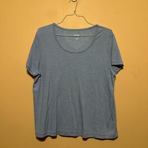 Blair Blue-Grey Scoopneck Top